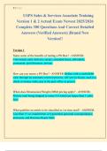 USPS Sales & Services Associate Training  Version 1 & 2 Actual Exam Newest 2025&sol;2026  Complete 300 Questions And Correct Detailed  Answers &lpar;Verified Answers&rpar; &vert;Brand New  Version&excl;&excl;