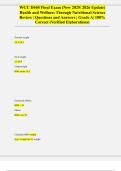 WGU D440 Final Exam &lpar;New 2025&sol; 2026 Update&rpar; Health and Wellness Through Nutritional Science Review &vert; Questions and Answers &vert; Grade A&vert; 100&percnt; Correct &lpar;Verified Elaborations&rpar;