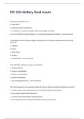 DC US History final exam questions with correct answers success guaranteed&period;