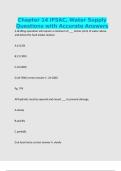 Chapter 14 IFSAC&comma; Water Supply Questions with Accurate Answers