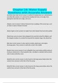 Chapter 16&colon; Water Supply Questions with Accurate Answers