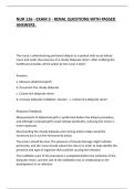 NUR 116 - EXAM 3 - RENAL QUESTIONS WITH PASSED ANSWERS&period;