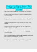 Chapter 14 Water Supply Quiz And Chapter 15 With Accurate Answers