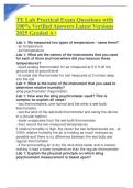TE Lab Practical Exam Questions with 100- Verified Answers Latest Versions 2025 Graded A&plus;