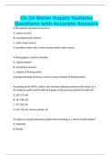 Ch&period;14 Water Supply Systems Questions with Accurate Answers