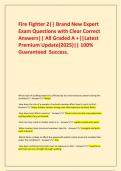  Fire Fighter 2&vert;&vert; Brand New Expert Exam Questions with Clear Correct Answers&vert;&vert; All Graded A &plus;&vert;&vert;Latest Premium Update&lpar;2025&rpar;&vert;&vert; 100&percnt; Guaranteed  Success&period;