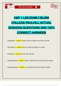 A&P 1 LAB EXAM 2 BLINN COLLEGE PAULHILL ACTUAL 2025&sol;2026 QUESTIONS AND 100&percnt; CORRECT ANSWERS
