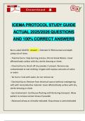 ICEMA PROTOCOL STUDY GUIDE ACTUAL 2025&sol;2026 QUESTIONS AND 100&percnt; CORRECT ANSWERS