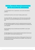 TOTAL FORCE MWS QUESTIONS WITH ACCURATE ANSWERS