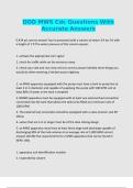 DOD MWS Cdc Questions With Accurate Answers