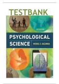 Test Bank - Psychological Science 6th Edition by Michael Gazzaniga