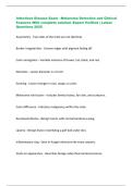 Infectious Disease Exam - Melanoma Detection and Clinical  Features With complete solution&ndash;Expert Verified &vert; Latest  Questions 2025 