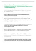 Infectious Disease Exam - Pneumocystis Jirovecii  Pneumonia Overview With complete solution&ndash;Expert Verified  &vert; Latest Questions 2025  