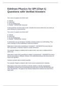Edelman Physics for SPI &lpar;Chpt 1&rpar; Questions with Verified Answers