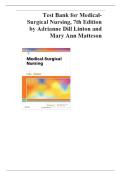 Test Bank for Medical Surgical Nursing 7th Edition by Linton&lowbar;Complete A&plus; guide &lpar;questions and answers&rpar;&period;&sol; Test Bank Medical-Surgical Nursing 7th Edition by Linton Chapter 1-63