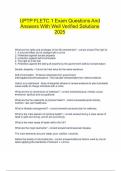  UPTP FLETC 1 Exam Questions And Answers With Well Verified Solutions 2025