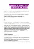 FLETC UPTP EXAM 2 WITH  COMPLETE SOLUTION2