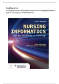 Test Bank For Nursing Informatics and the Foundation of Knowledge 6th Edition ,by Dee McGonigle( All Chapters Covered) Latest 2026