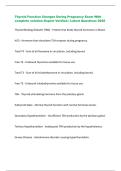 Thyroid Function Changes During Pregnancy Exam With  complete solution&ndash;Expert Verified &vert; Latest Questions 2025 