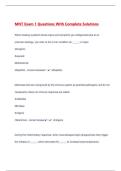 MNT Exam 1 Questions With Complete Solutions&period;pdf