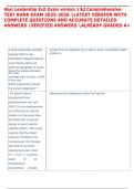Hesi Leadership Exit Exam version 1 &2 Comprehensive  TEST BANK EXAM 2025-2026 LATEST VERSION WITH  COMPLETE QUESTIONS AND ACCURATE DETAILED  ANSWERS VERIFIED ANSWERS ALREADY GRADED A&plus;