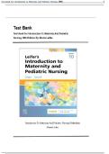 Test Bank for Introduction to Maternity and Pediatric Nursing&comma; 10th Edition by Gloria Leifer &ndash; 2025&sol;2026