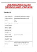LEADING MARINES LEADERSHIP TOOLS EXAM QUESTIONS WITH GUARANTEED ACCURATE ANSWERS