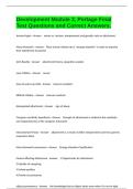 Development Module 3&comma; Portage Final Test Questions and Correct Answers&period;