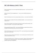 DC US History Unit 3 Test Questions And Answers 2025 Approved&period;