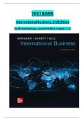 TEST BANK for International Business&comma; 3rd Edition by Michael Geringer and Jeanne McNett All Chapter 1-15
