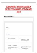 LEADING MARINES - DEVELOPING LEADERS EXAM QUESTIONS WITH GUARANTEED ACCURATE ANSWERS 2025&rsquo;26