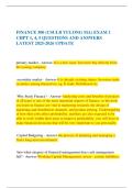 FINANCE 300 &lpar;CSULB YULONG MA&rpar; EXAM 1 CHPT 1&comma; 4&comma; 5 QUESTIONS AND ANSWERS LATEST 2025-2026 UPDATE