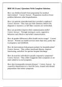BBH 101 Exam 2 Questions With Complete Solutions