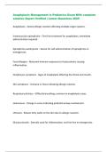 Anaphylaxis Management in Pediatrics Exam With complete  solution&ndash;Expert Verified &vert; Latest Questions 2025  