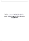  ATI TEAS SCIENCE REVIEW PART 1 EXAM QUESTIONS WITH COMPLETE SOLUTIONS &emsp;