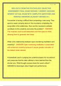 WGU D570 COGNITIVE PSYCHOLOGY OBJECTIVE ASSESSMENT FINAL EXAM VERSION 1 NEWEST 2025&sol;2026 NEWEST ACTUAL EXAM WITH COMPLETE QUESTIONS AND VERIFIED ANSWERS &vert;ALREADY GRADED A&plus;&vert; 