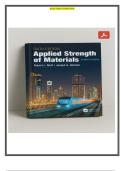 Solution Manual for Applied Strength of Materials SI Units Version 6th Edition by Mott 2018 PDF &vert; Complete Step-by-Step Solutions&comma; Worked Examples&comma; and Detailed Explanations &vert; Covers Stress&comma; Strain&comma; Shear&comma; Torsion&comma; Bending&comma; Deflection&comma; Combined Loading&comma; F