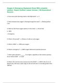 Oxygen & Emergency Equipment Exam With complete  solution&ndash; Expert Verified &vert; Latest Version &vert; 100 Guaranteed  Success