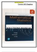 Solution Manual to Introduction to Mathematical Statistics 8th Edition by Hogg 2018 PDF &vert; Complete Step-by-Step Solutions&comma; Worked Examples&comma; and Explanations &vert; Covers Probability Theory&comma; Statistical Inference&comma; Estimation&comma; Hypothesis Testing&comma; Distributions&comma;