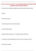 Animal Development and Life Cycles Exam Questions and Answers With  complete solution&ndash;Expert Verified 