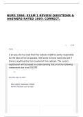 NURS 3366&colon; EXAM 1 REVIEW QUESTIONS & ANSWERS RATED 100&percnt; CORRECT&period;