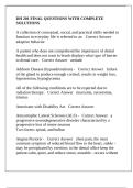 DH 201 FINAL QUESTIONS WITH COMPLETE SOLUTIONS