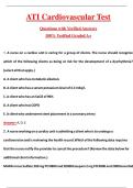 ATI Cardiac Test &lpar;Latest 2026&sol;2027 Update&rpar; Complete Questions and Guide Answers&comma; 100&percnt; Verified Graded A&plus;