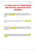 FC COMP TEST ATT EXAM BRAND  NEW OFFICIAL QUESTIONS WITH  ANSWERS&period;