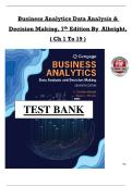 Business Analytics&colon; Data Analysis & Decision Making &lpar;7th Edition by Albright&rpar; &vert; Complete Study Guide & Exam Prep &lpar;Ch&period; 1&ndash;19&rpar;