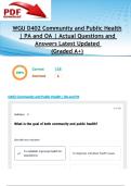 WGU D402 Community and Public Health &vert; PA and OA &vert; 118 Actual Questions and Answers Latest Updated 2025&sol;2026 &lpar;Graded A&plus;&rpar;