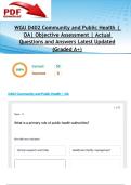 WGU D402 Community and Public Health &vert; OA&vert; Objective Assessment &vert; Actual Questions and Answers Latest Updated 2025&sol;2026 &lpar;Graded A&plus;&rpar;