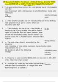 MI SALES PERSON PSI EXAM &lpar;3 HOUR FINAL EXAM&rpar; WITH ALL CORRECT & 100&percnt; VERIFIED ANSWERS&vert;ALREADY GRADED A&plus;
