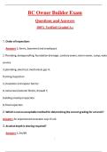BC Owner Builder Exam &lpar;Latest 2026&sol;2027 Update&rpar; Complete Questions and Guide Answers&comma; 100&percnt; Verified Graded A&plus;