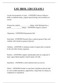 LSU BIOL 1201 EXAM 1 QUESTIONS AND ANSWERS 2025